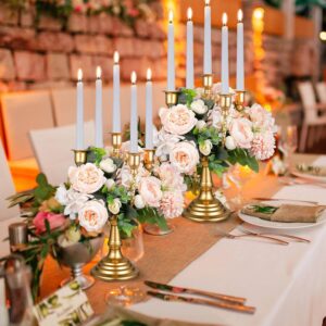 christmas table decor candelabra