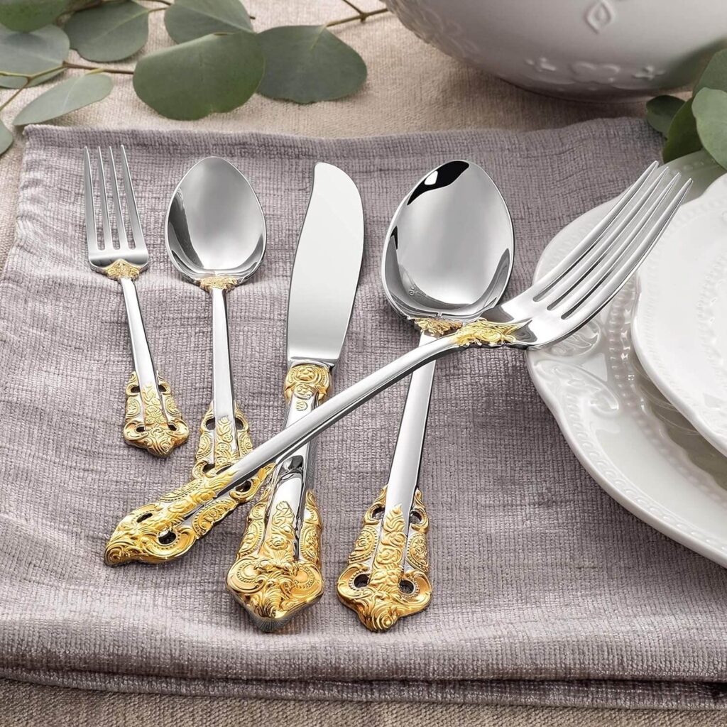 outdoor table decor silver flatware