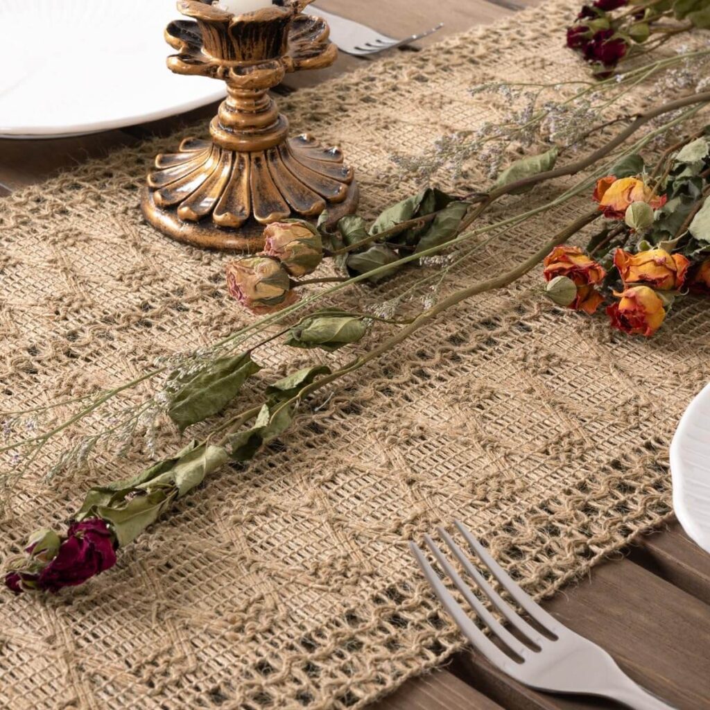 birthday table decorations burlap runner