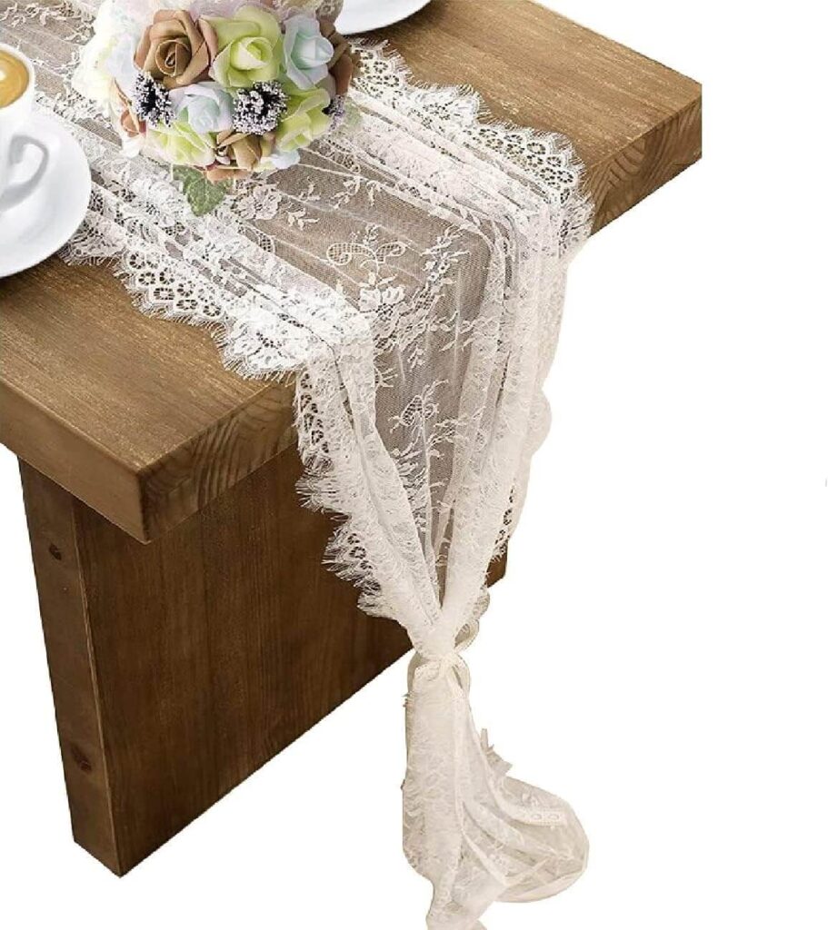 birthday table decorations lace runner