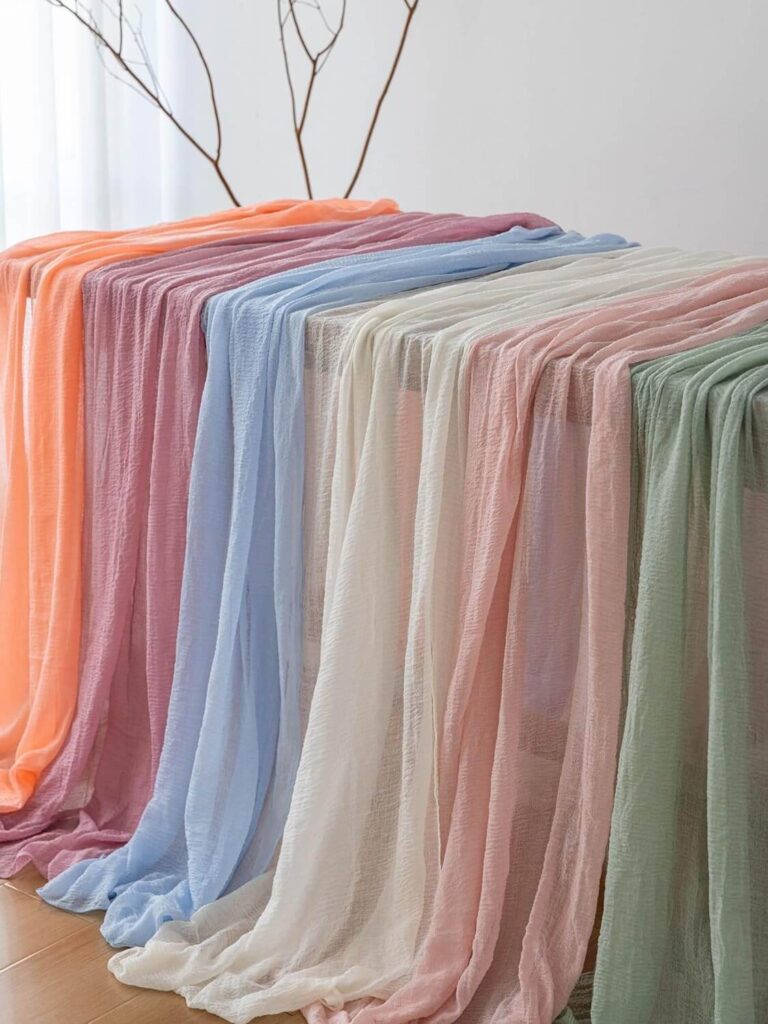 birthday table decorations cheesecloth runner