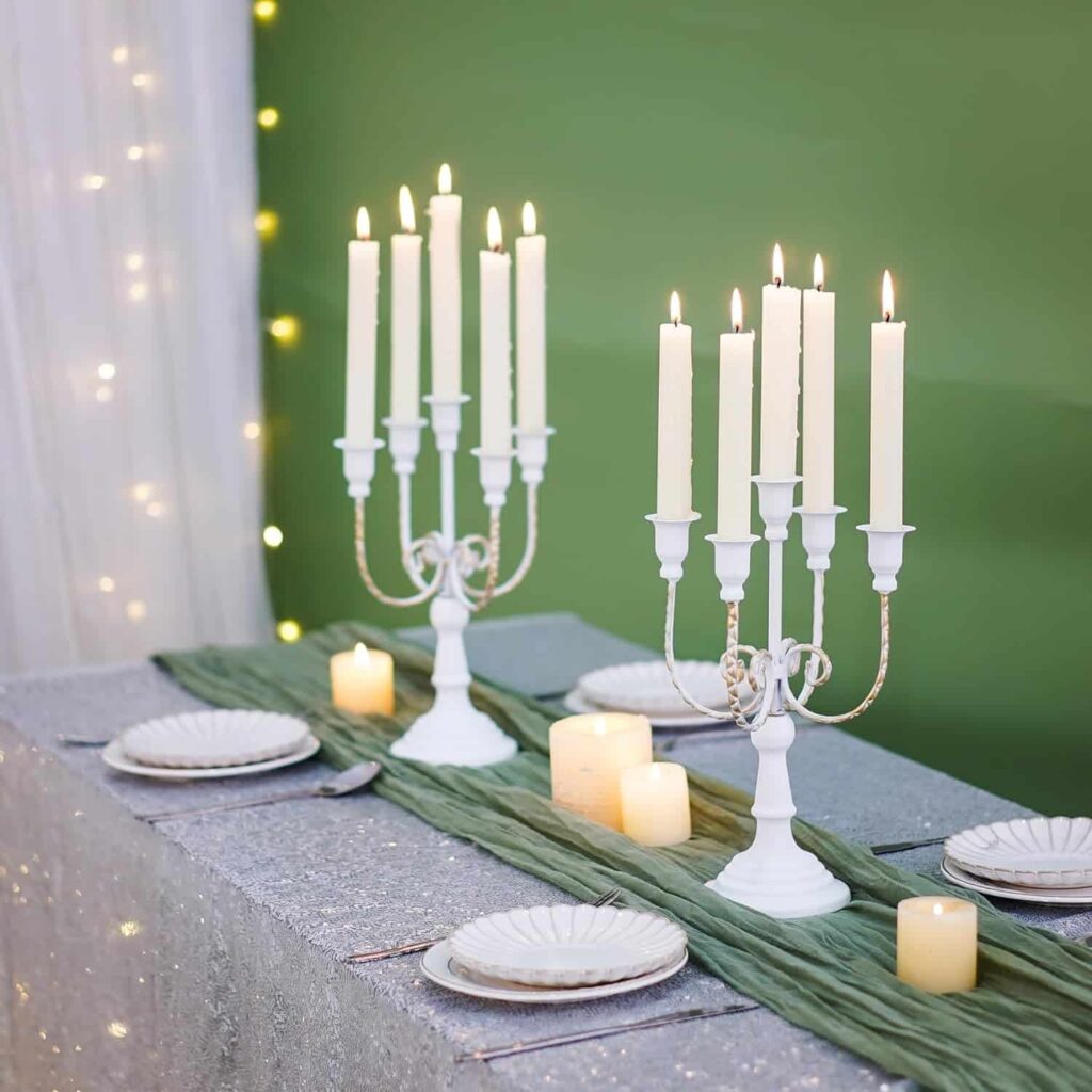 beach table decorations candles