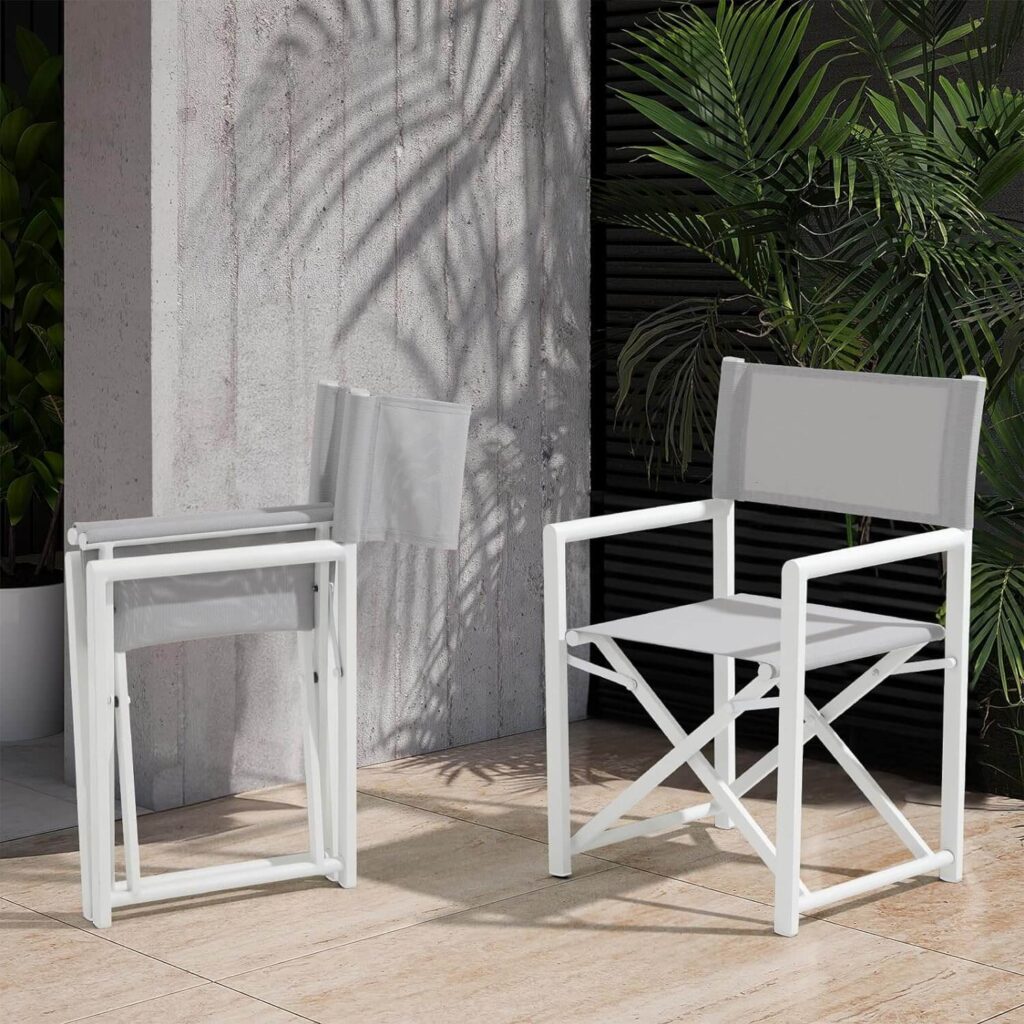 beach table decorations directors chair