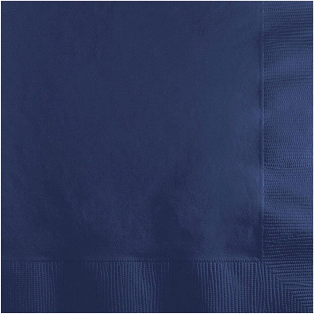blue napkins