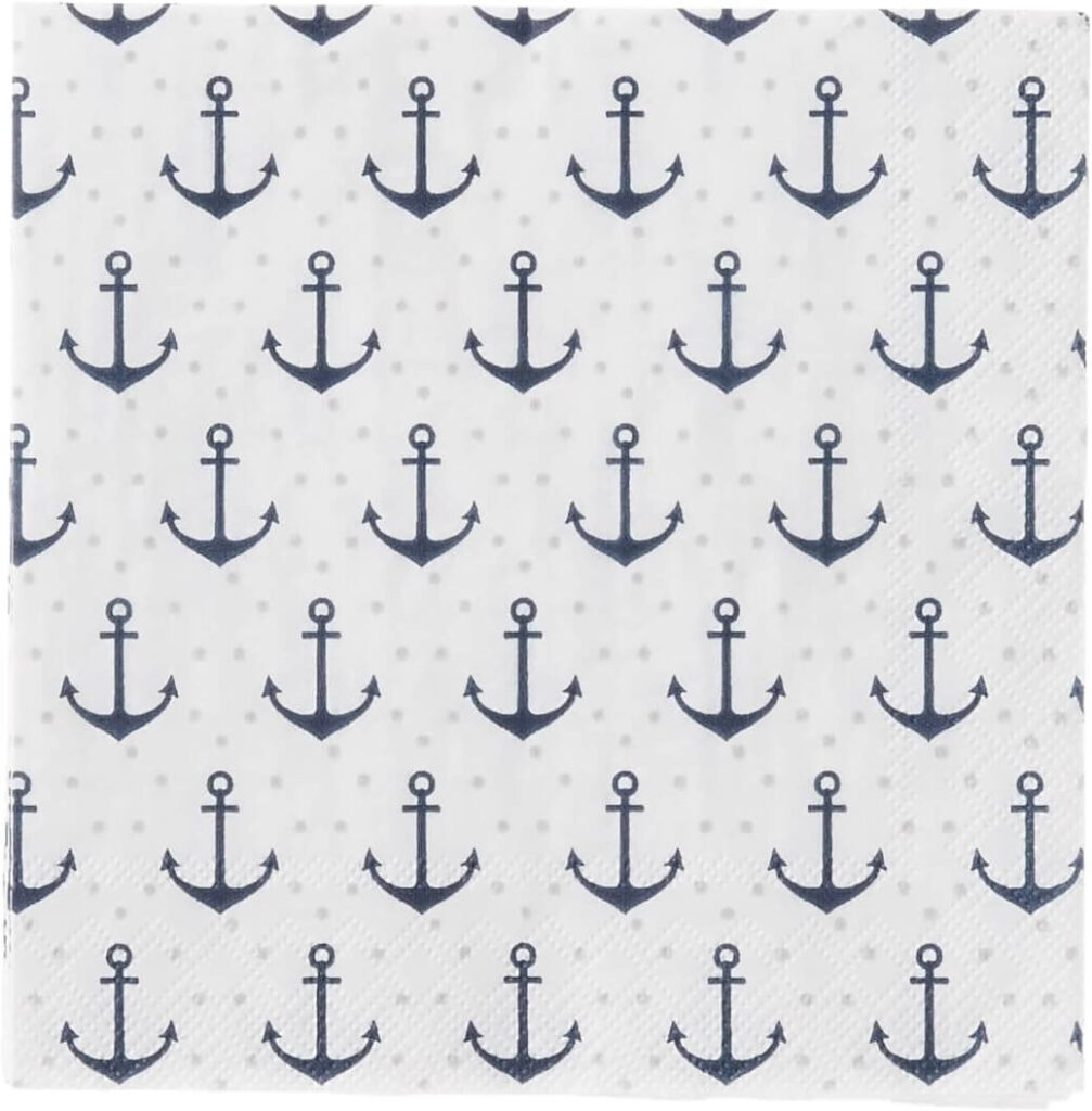 anchor motif table napkins