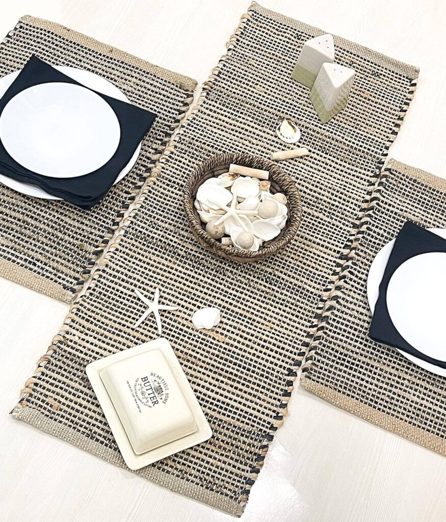 burlap table runner