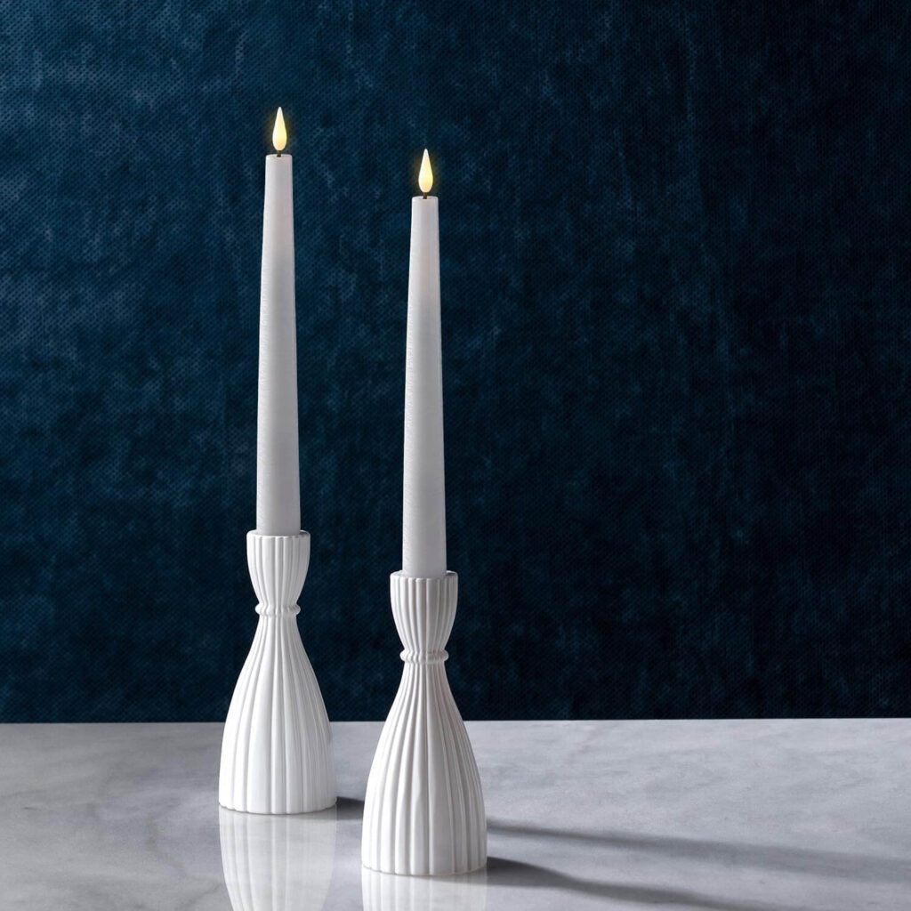 black and white party candles