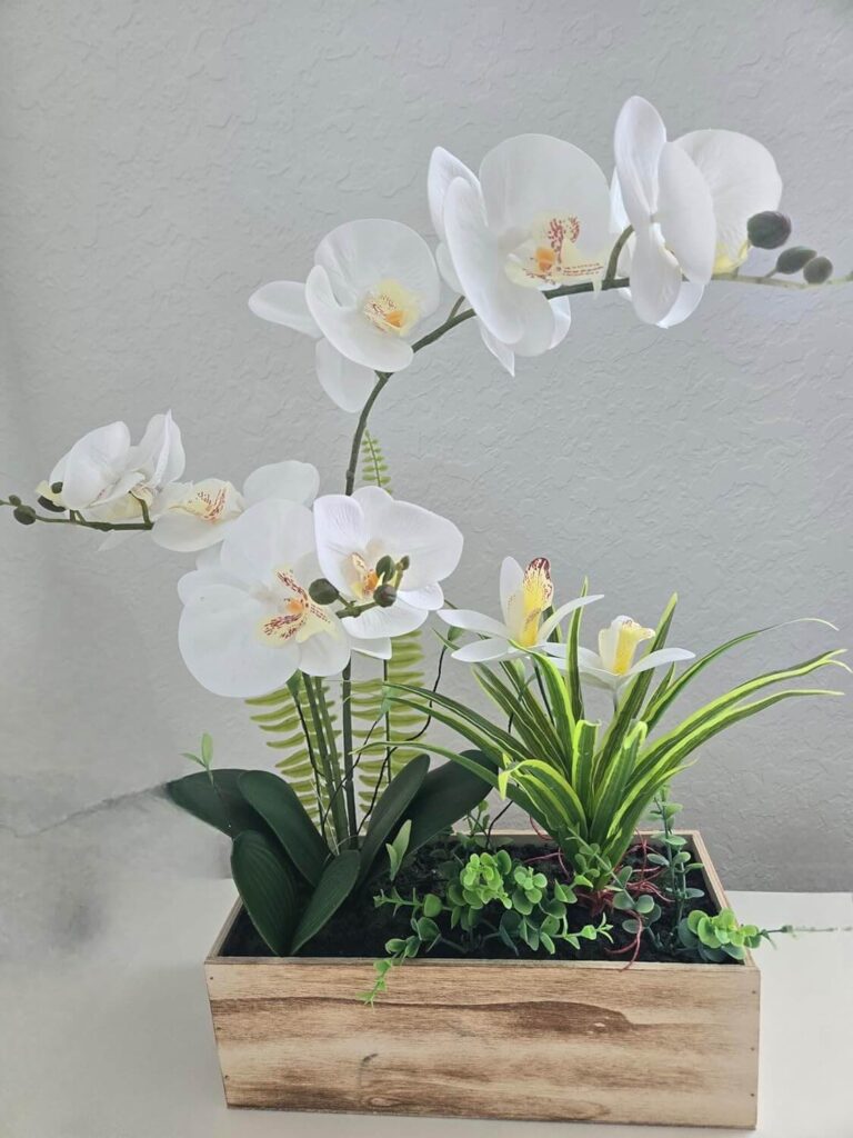 table centerpiece orchids planter