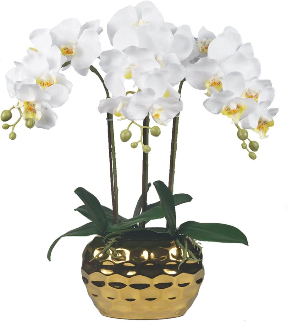 table centerpiece white orchids