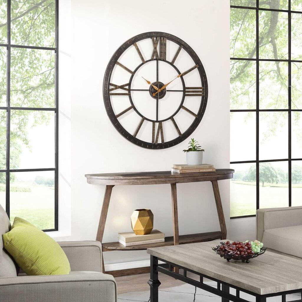 console table oversize clock
