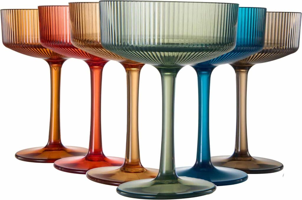 cocktail table decor martini glasses