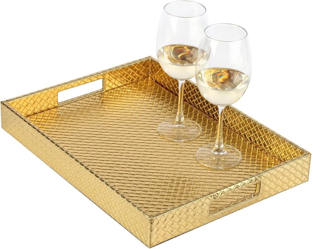 cocktail table gold tray