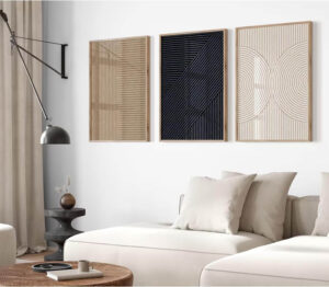 minimalist living room wall art