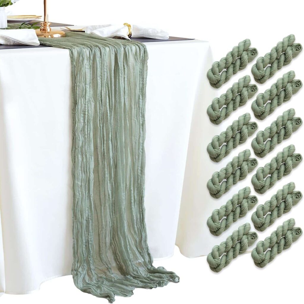dinner party cheesecloth runner