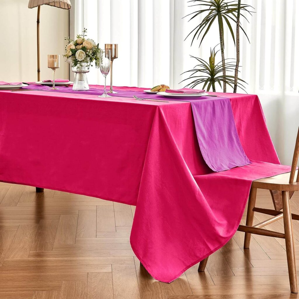dinner party hot pink cloth