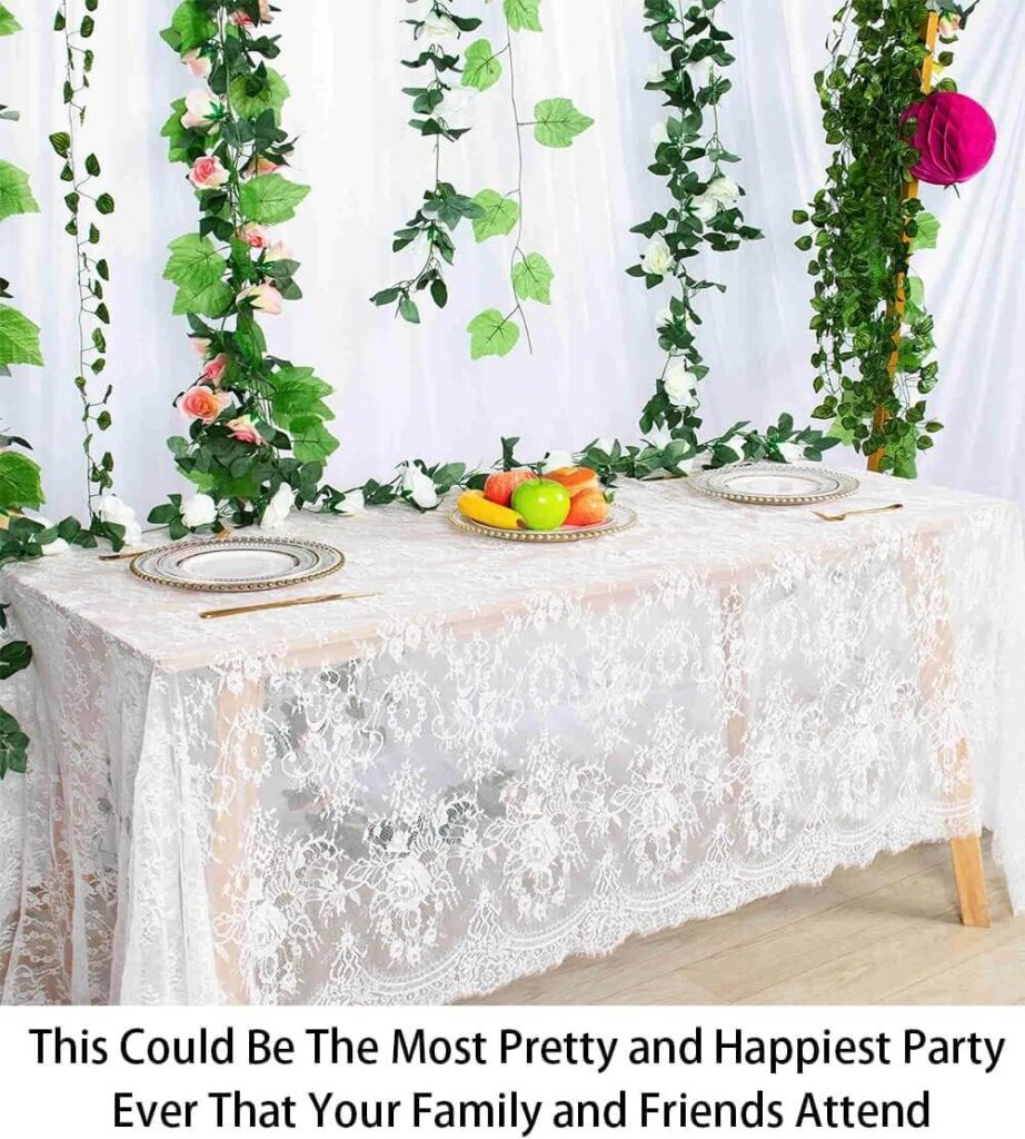 first dinner party lace cloth